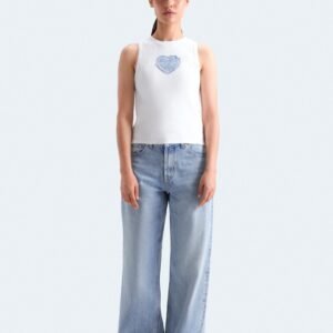Super Cropped Embroidered Tank Top