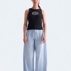 Super Cropped Embroidered Tank Top
