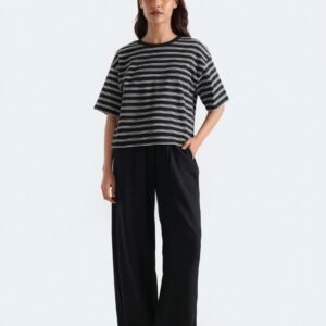 Wide Leg Knit Trousers