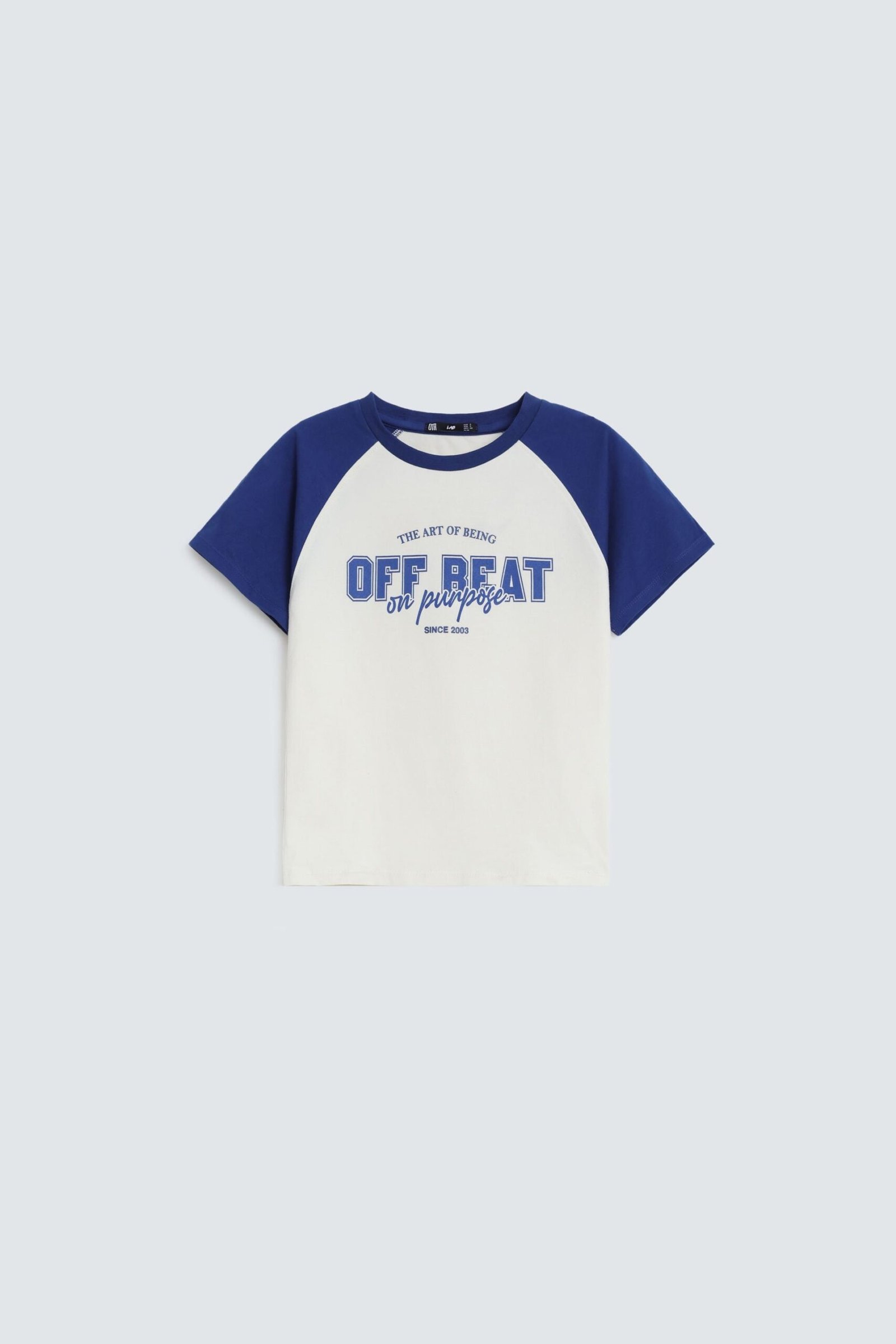 Cropped Slogan Print T-Shirt