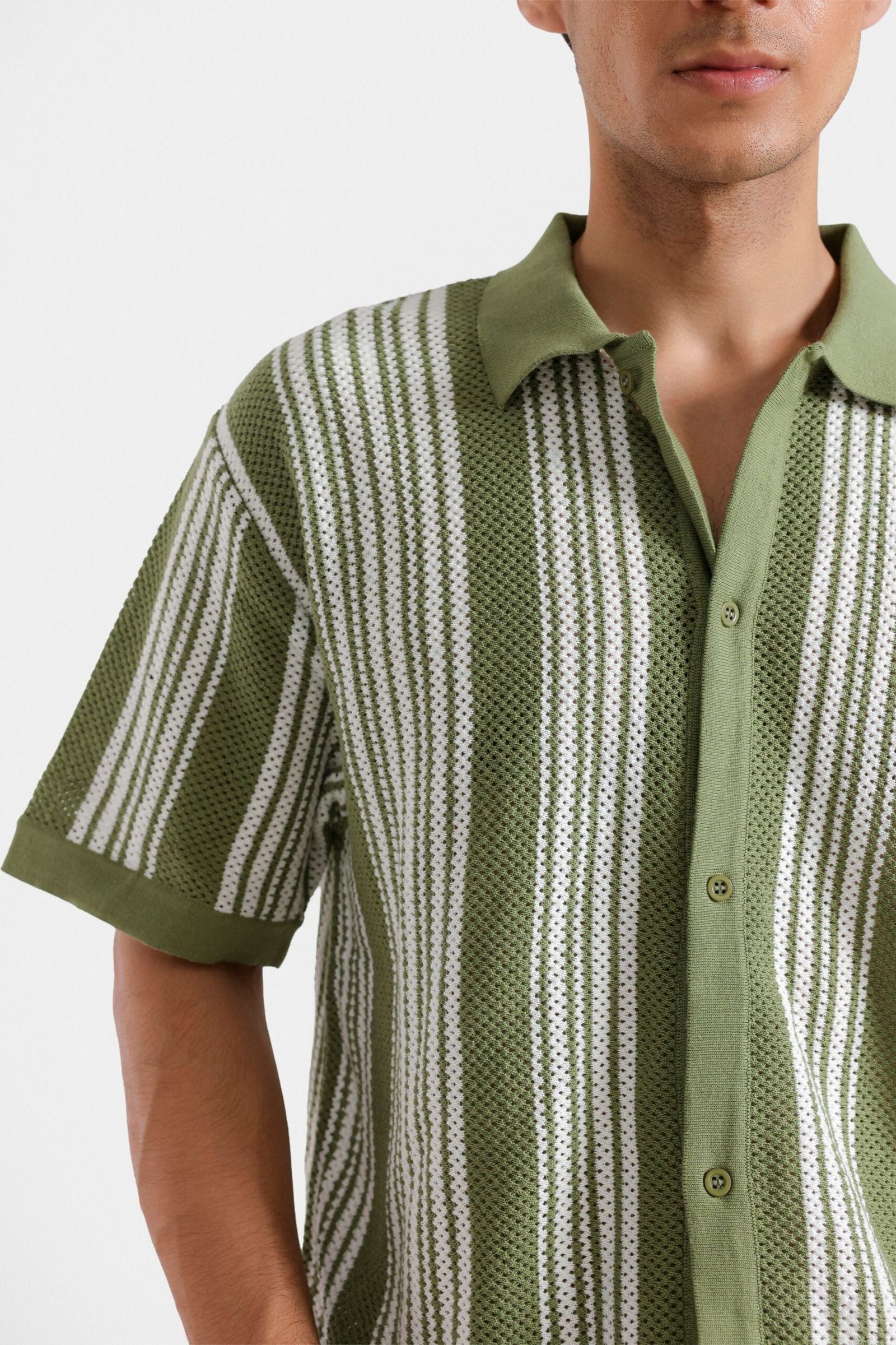 Knitted Striped Shirt - Image 2