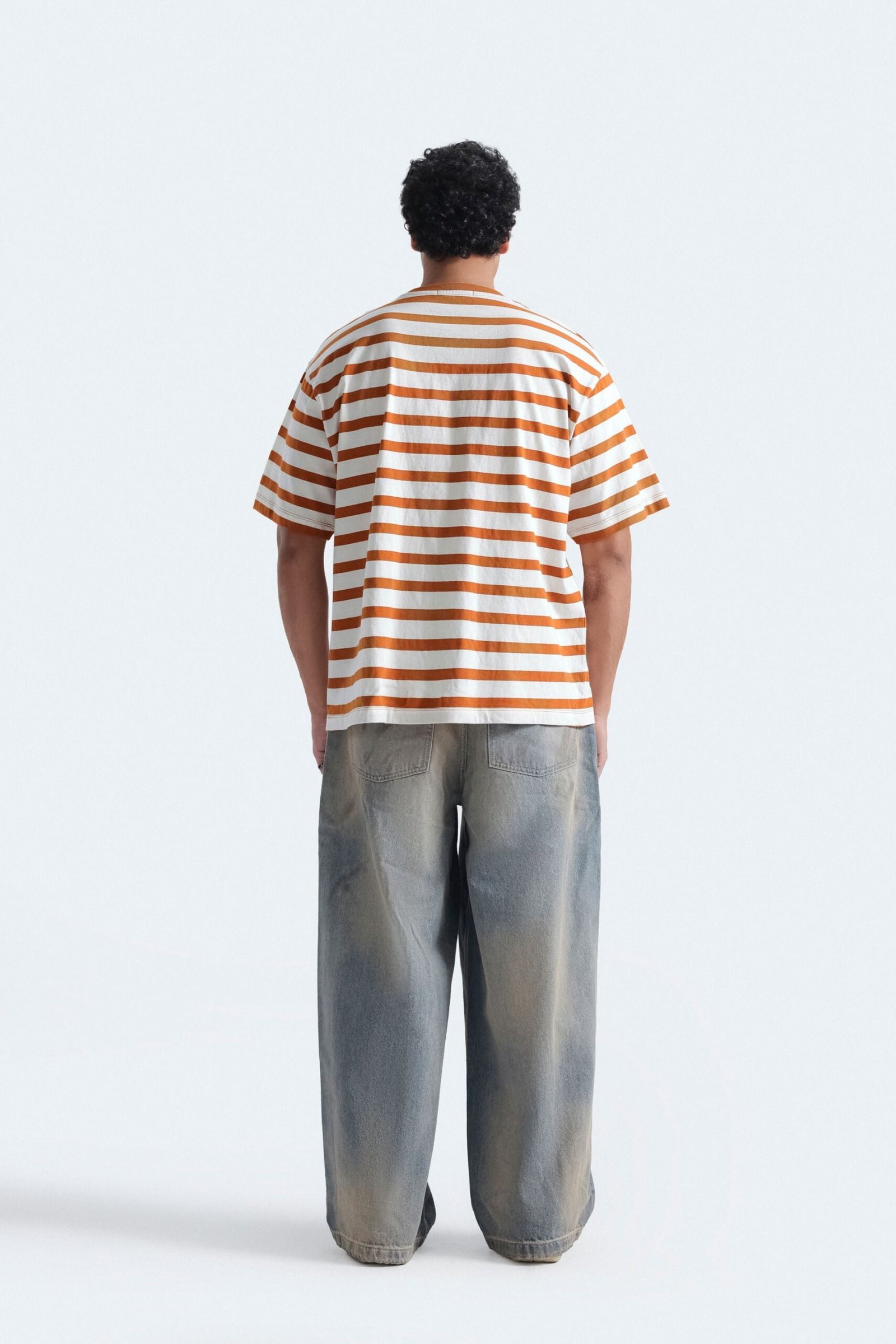 Slogan Print Striped T-Shirt - Image 4