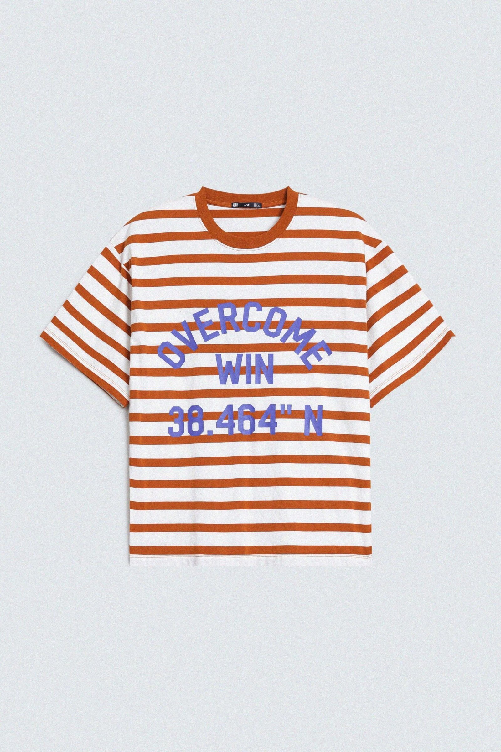 Slogan Print Striped T-Shirt - Image 5