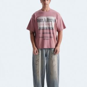 Slogan Print T-Shirt With Label Patch