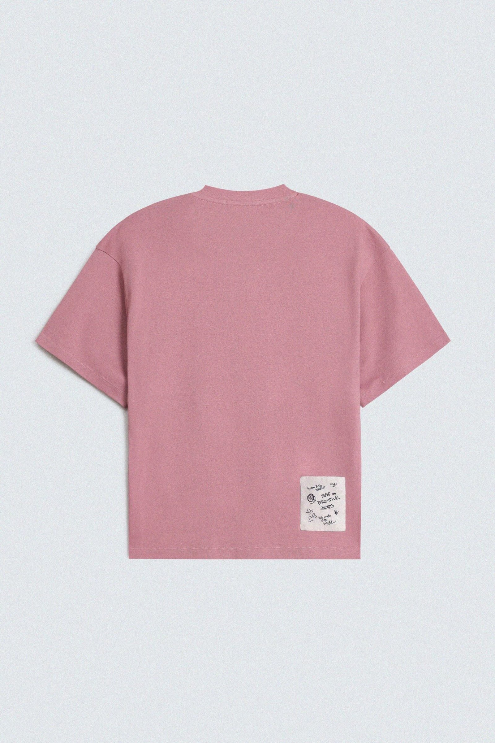 Slogan Print T-Shirt With Label Patch - Image 7