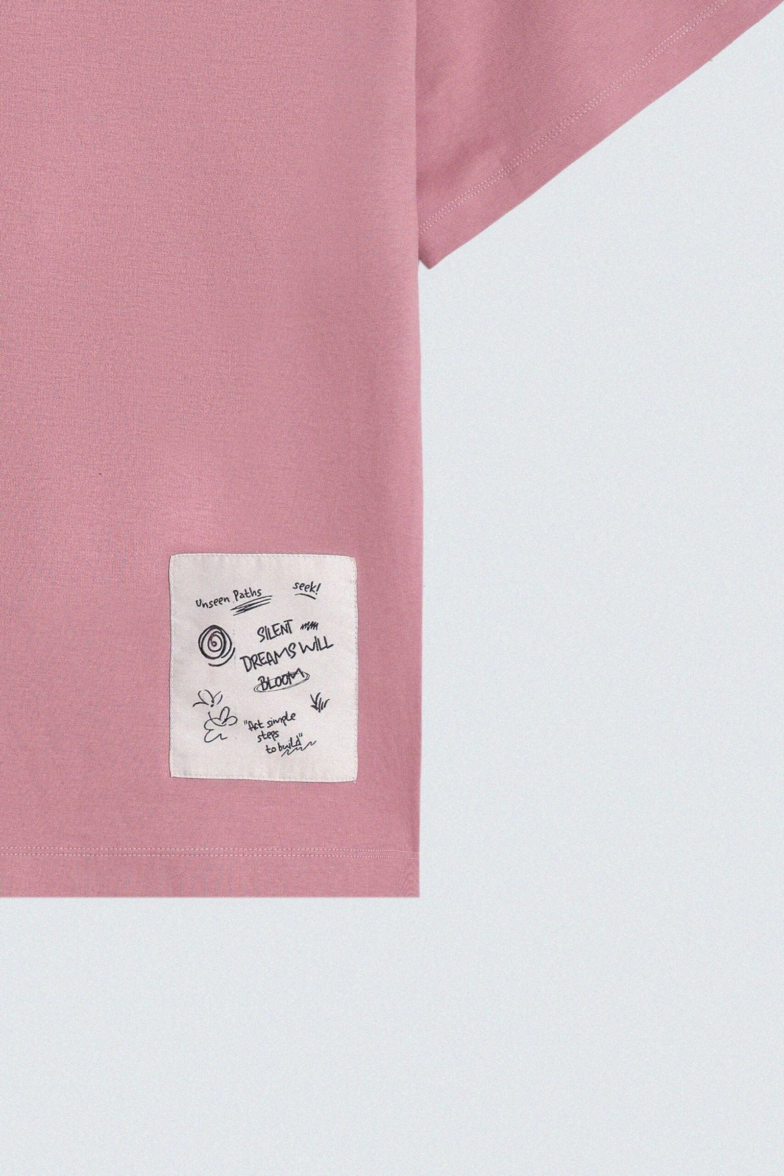 Slogan Print T-Shirt With Label Patch - Image 8