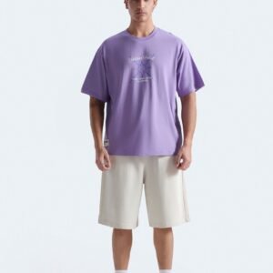 Slogan Print T-Shirt With Label Patch
