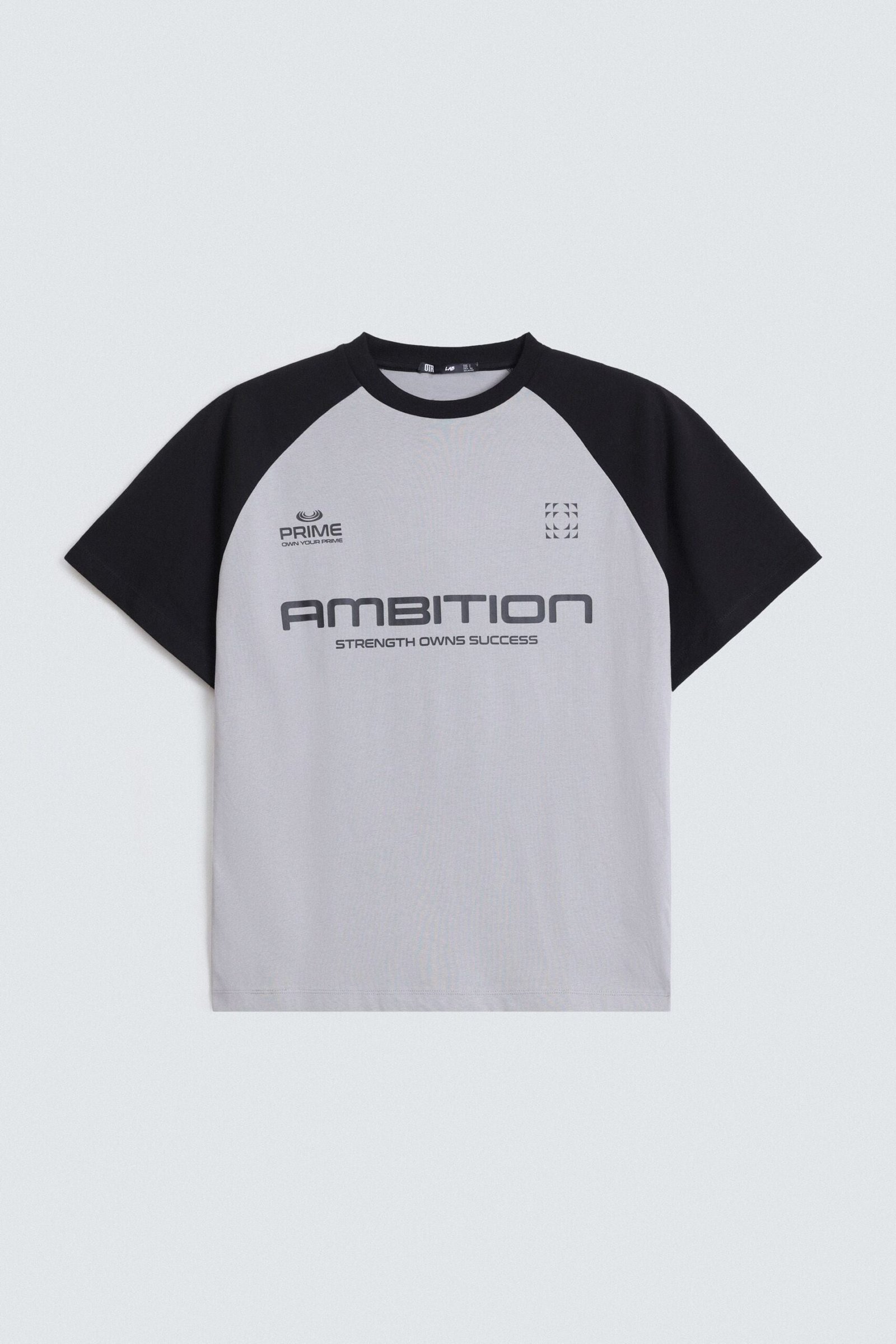 Color-Block Slogan Print T-Shirt - Image 12