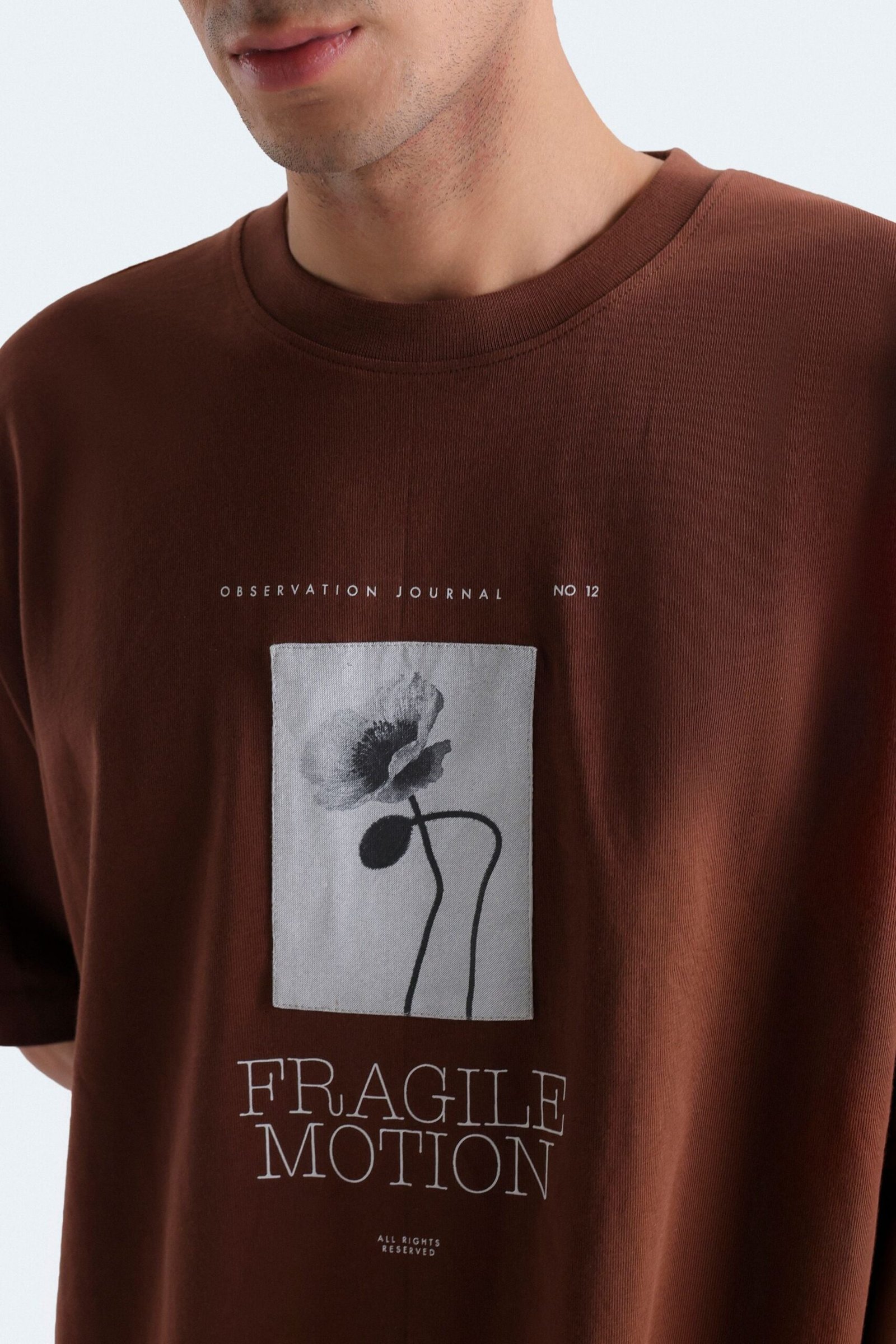Slogan Print T-Shirt With Label Patch - Image 2