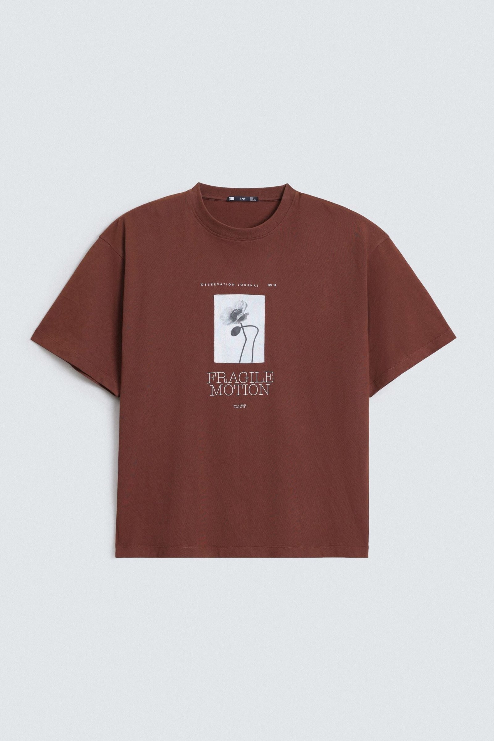 Slogan Print T-Shirt With Label Patch - Image 5