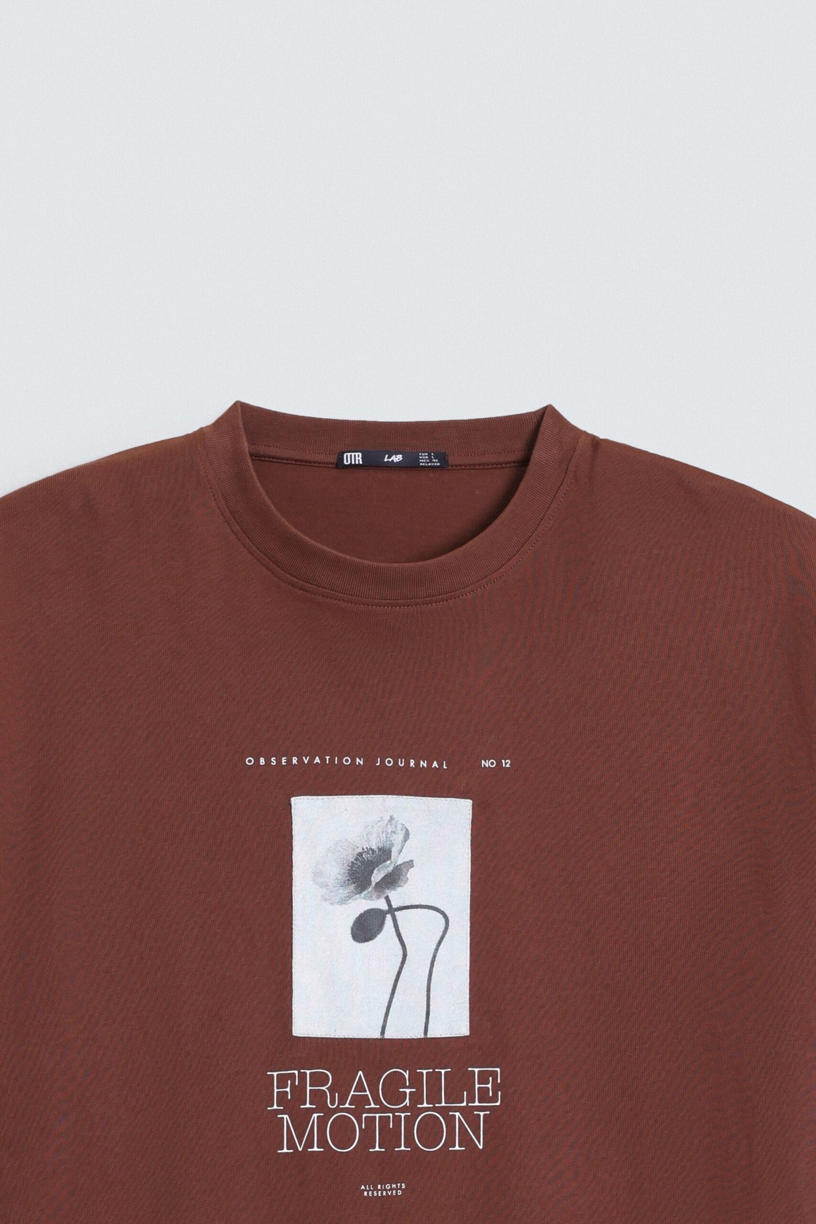 Slogan Print T-Shirt With Label Patch - Image 6