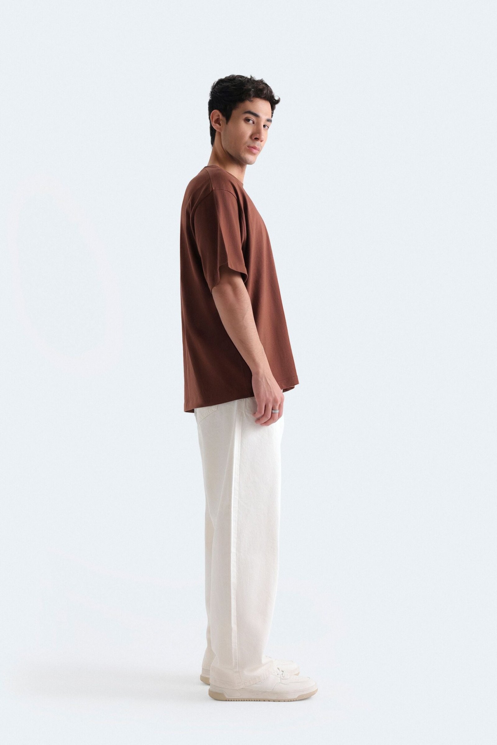 Slogan Print T-Shirt With Label Patch - Image 3