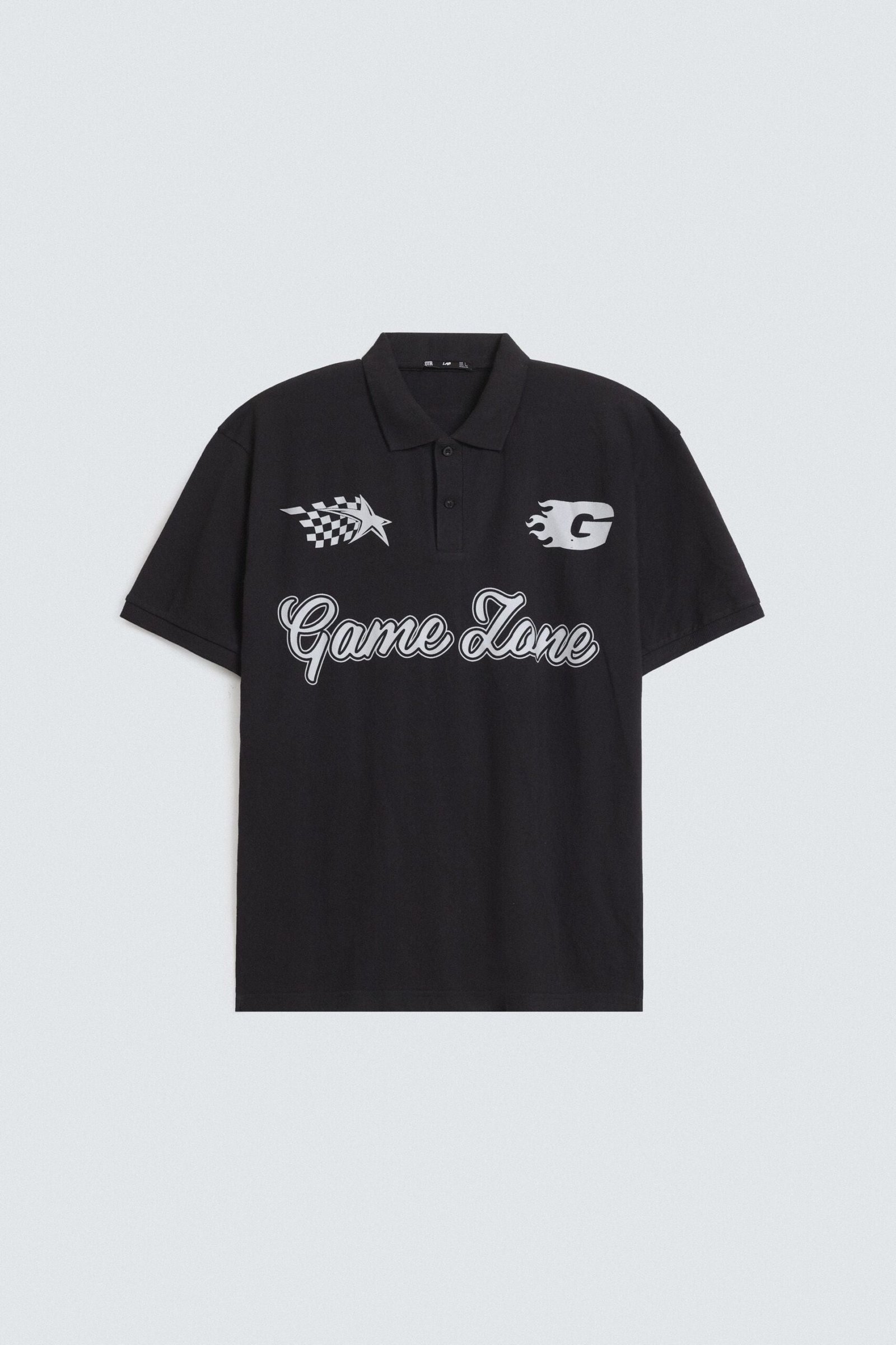 Slogan Print Polo Shirt - Image 5