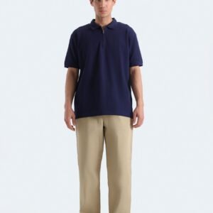 Quarter Zip-Up Polo Shirt