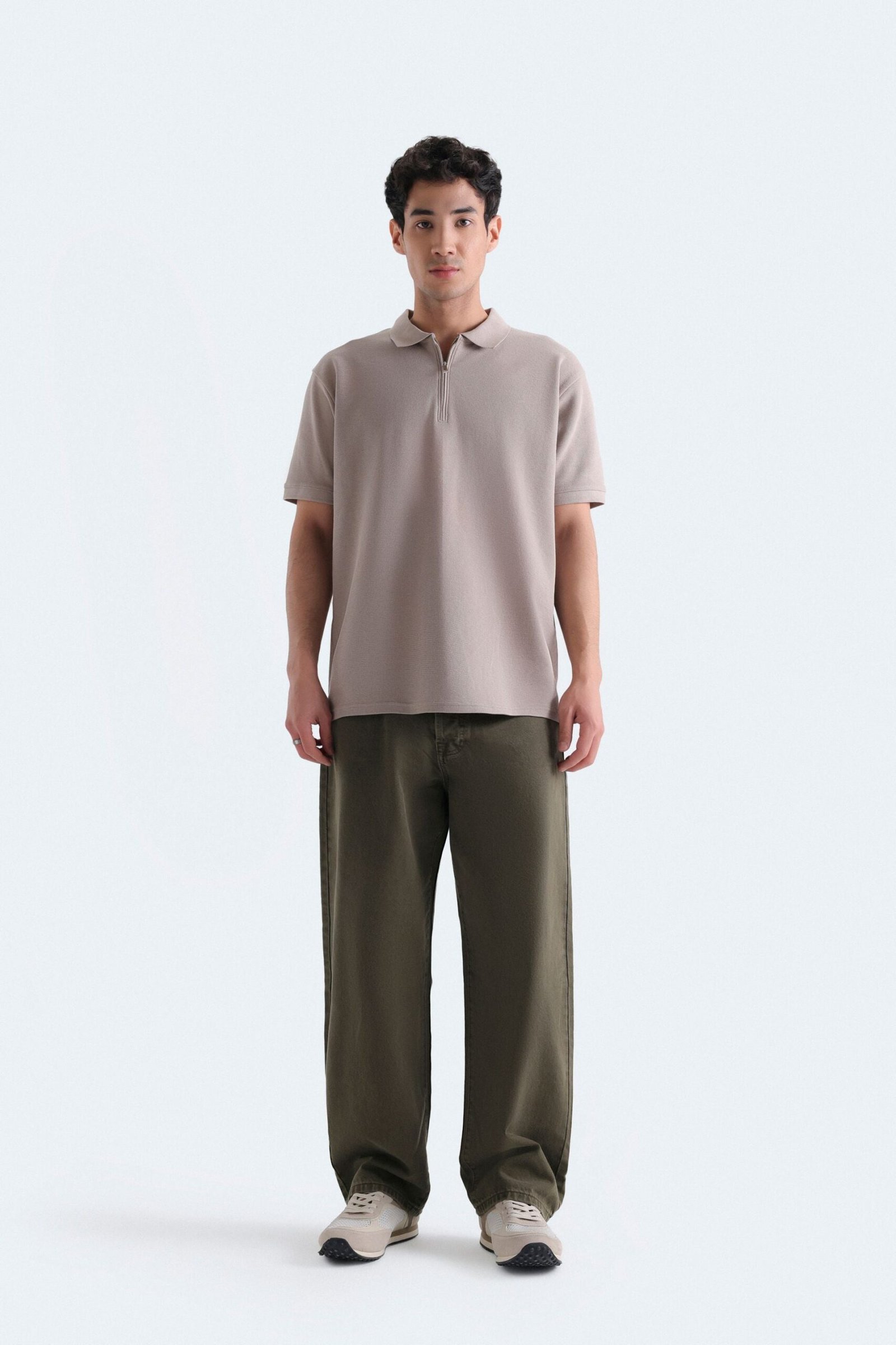 Quarter Zip-Up Polo Shirt - Image 8