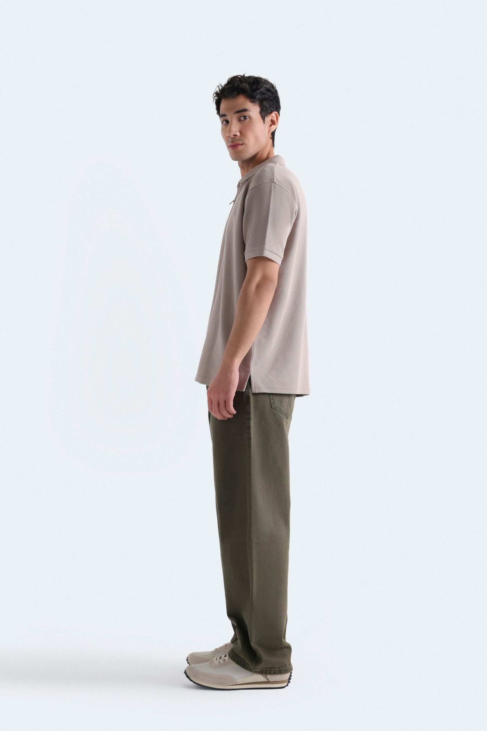Quarter Zip-Up Polo Shirt - Image 10