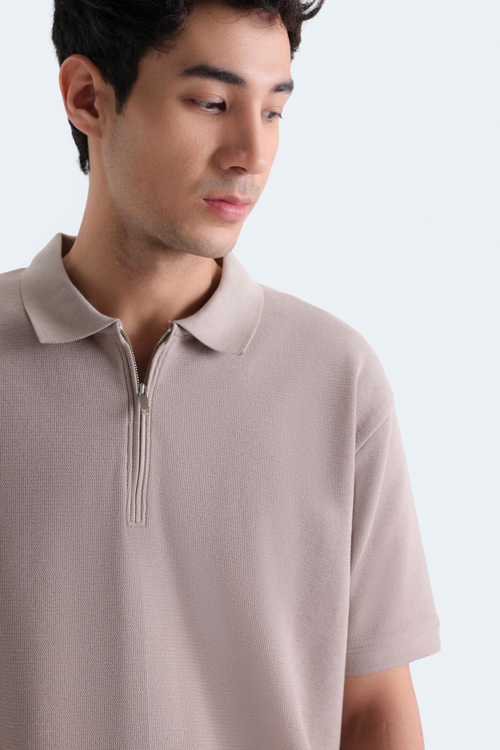 Quarter Zip-Up Polo Shirt - Image 9