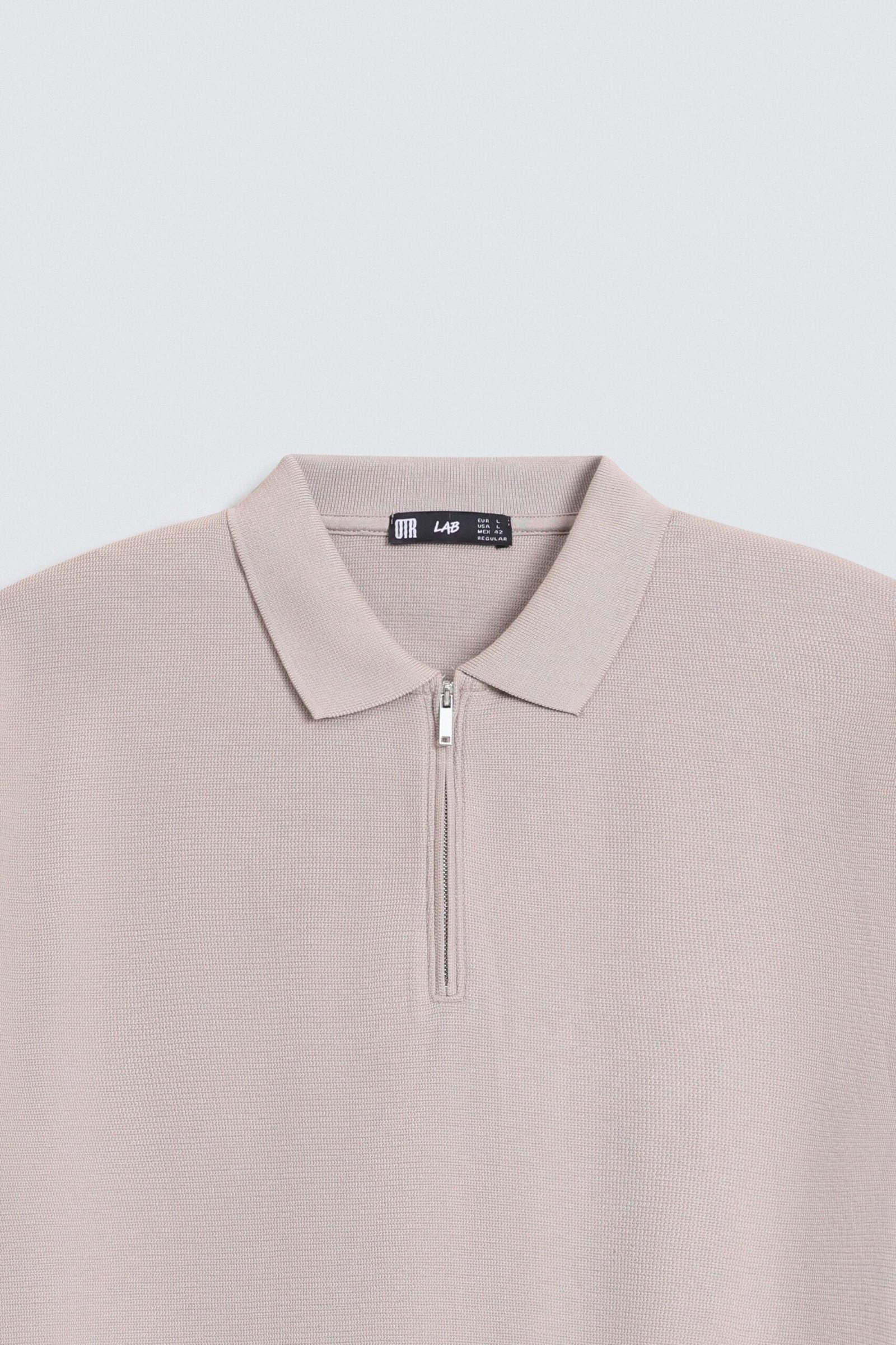 Quarter Zip-Up Polo Shirt - Image 13