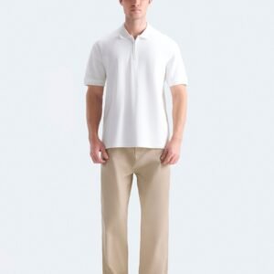 Quarter Zip-Up Polo Shirt