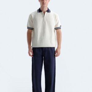 Quarter Zip Up Polo Shirt