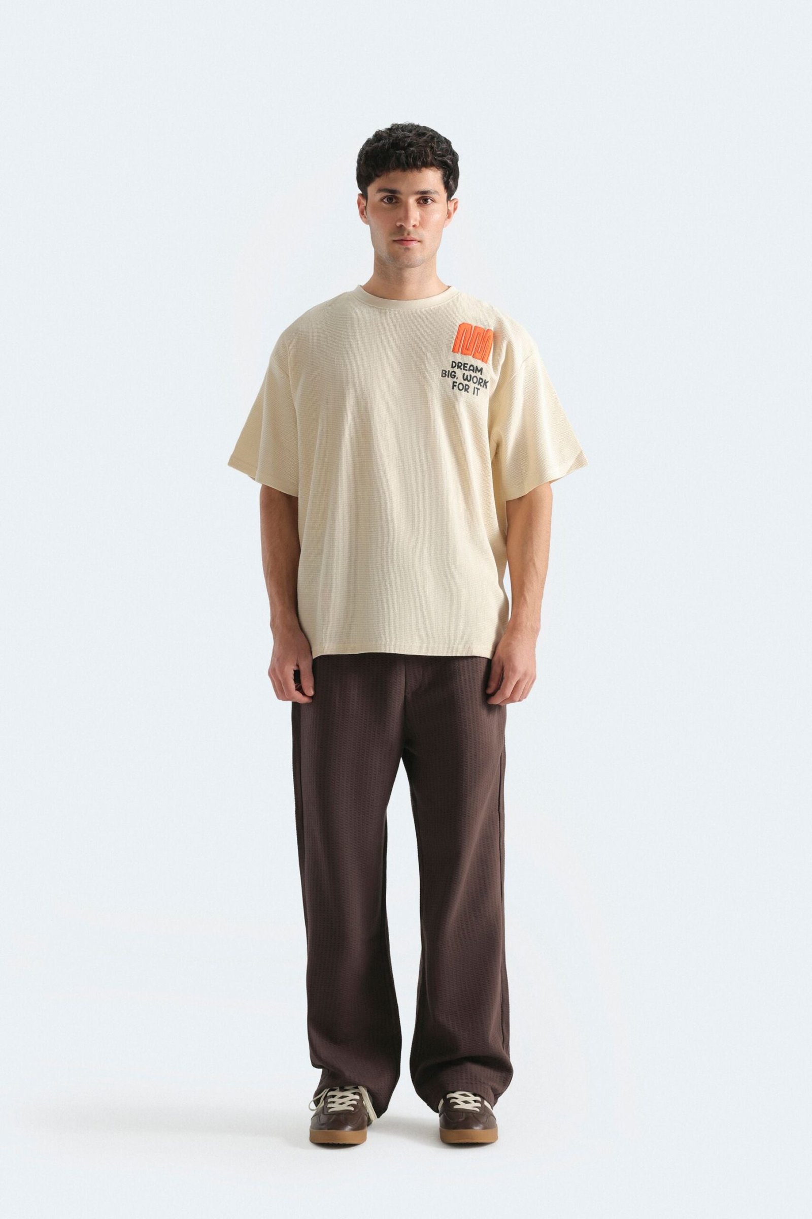 Embroidered Textured T-Shirt - Image 8