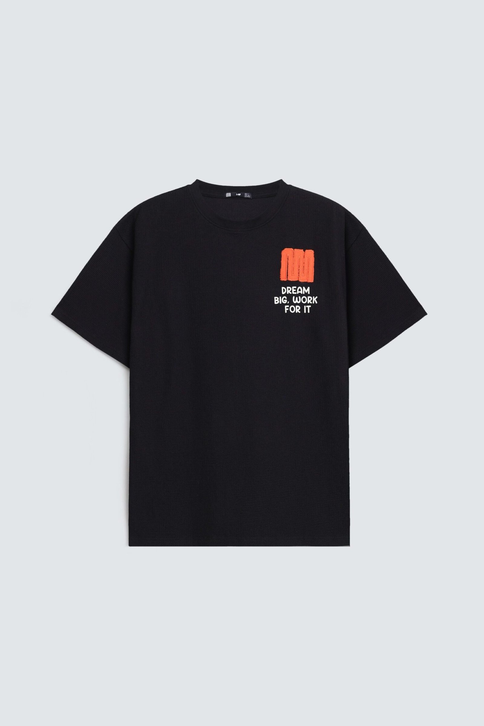 Embroidered Textured T-Shirt - Image 5