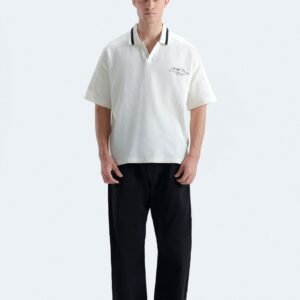 Slogan Print Polo Shirt