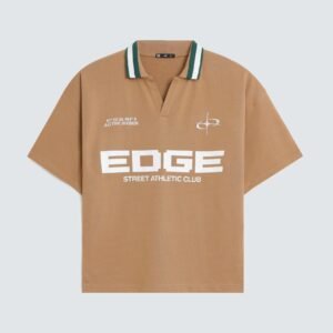 Cropped Embroidered Polo Shirt
