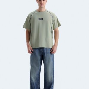 Raglan Sleeves T-Shirt With Label Patch