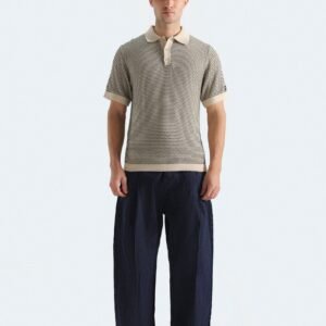 Textured Knit Polo Shirt