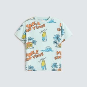 All-Over Tropical Print T-Shirt